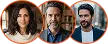 Avatars van tevreden TradeFlex 4.3 GPT gebruikers
